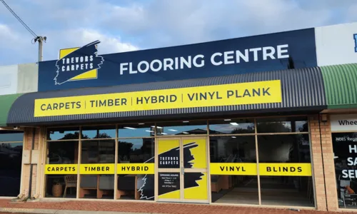 Trevors Carpets Flooring Centre shopfront fascia and window graphics