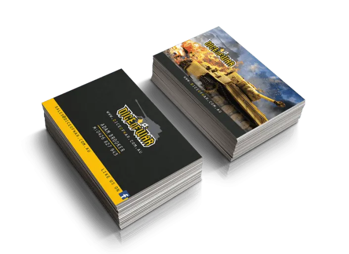 Black and yellow business card design