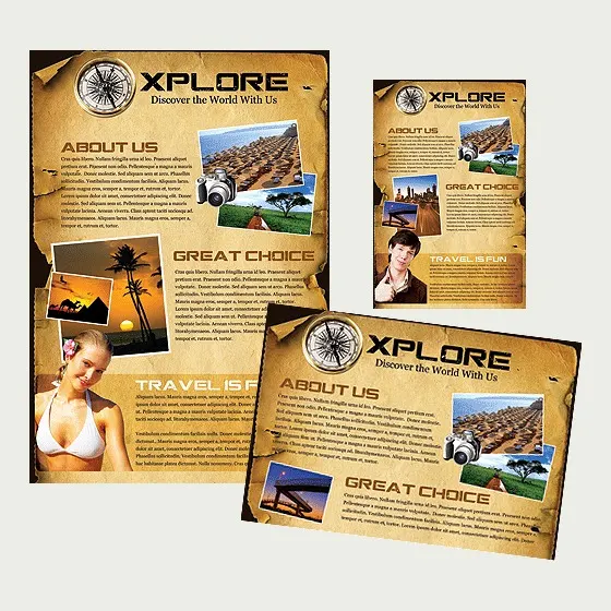 Xplore travel flyer designs