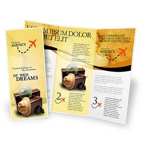 Travel agency tri-fold brochure design