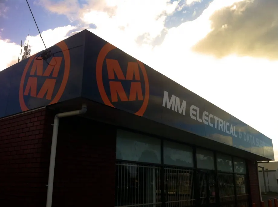 MM Electrical building fascia sign