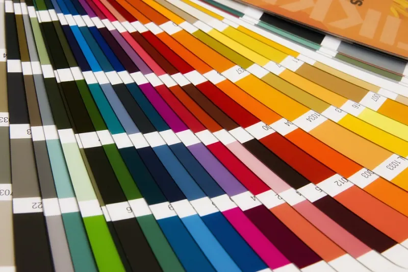 Colour swatch fan for brand colour matching