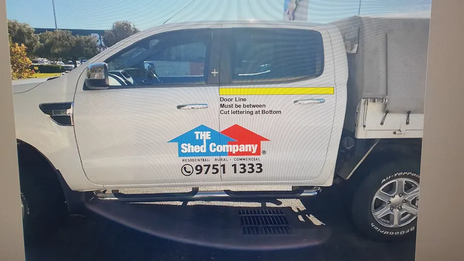The Shed Company ute door graphics