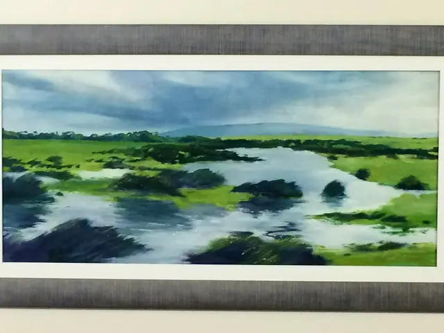 Framed landscape print of South West wetlands